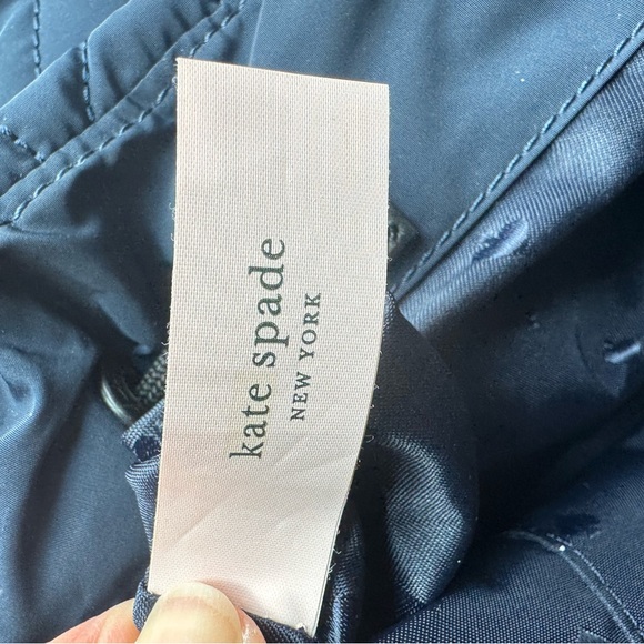Kate Spade Large Navy Quilted Ellie Flap Backpack-EUC - Picture 9 of 15
